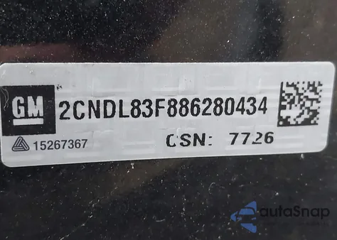 2008 Chevrolet Equinox Ltz from USA, damaged, VIN 2CNDL83F886280434